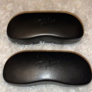 LOT of TWO Ray-Ban Eye glass holder. Black